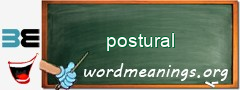 WordMeaning blackboard for postural